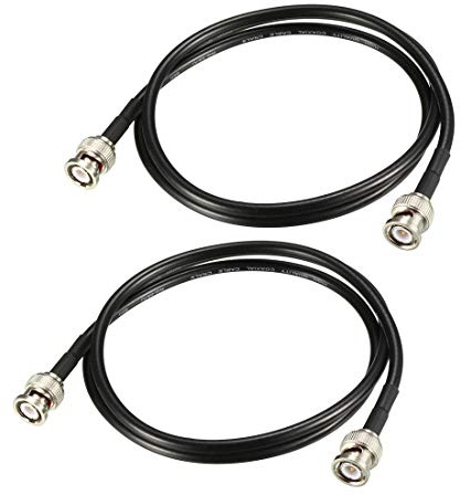 TPDRKOWJX Cavi coassiali, Cavo coassiale RG58 con connettori BNC Maschio a 50 Ohm 6, Piedi 2 Pezzi(8 m)