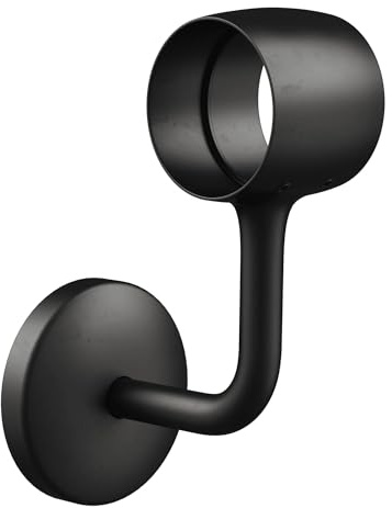 Stiley Living 40mm Handrail Connector Bracket (Matt Black) | Wall-mounted bracket for securely joining two 40mm handrail tubes; concealed connection with screws and fixings included.