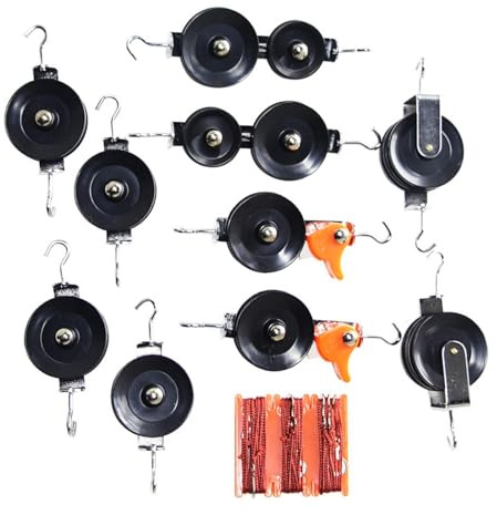Bloque de polea doble – Juego de poleas de metal de 11 piezas de 1.57 pulgadas | Kit mecánico paralelo Pp | Ayuda de enseñanza de experimento de física para equipos de demostración de aprendizaje de