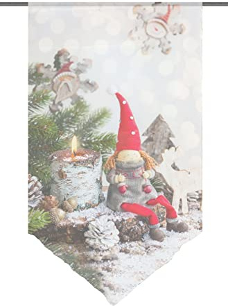Home fashion WEIHNACHTSWICHTEL Fensterbehang, Stoff, rot, 80 x 40 cm