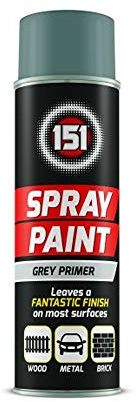 151 Grey Primer Matt Multi-Purpose Aerosol Spray Paint 250ml (2 Pack)
