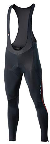 Santic Salopette Ciclismo Uomo Lunga Ciclismo Pantaloni Imbottiti Rosso EU S