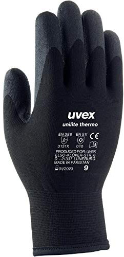 Uvex Unilite Thermo Schutzhandschuhe - 1 Paar Isolierende Arbeitshandschuhe 09/L