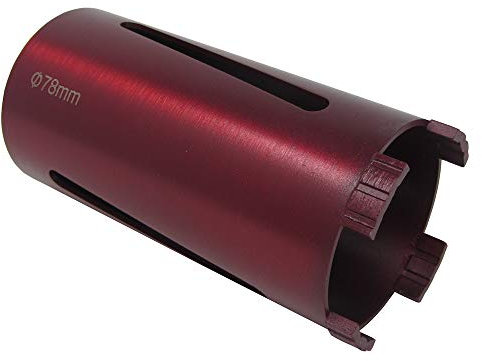 78mm 3 Dry Diamond Drilling Core Drill Bit Turbo with Segments with 1/2 BSP Female Thread