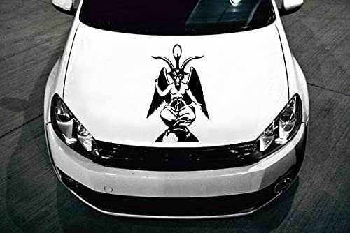 myrockshirt Großer Satan Teufel Aufkleber 60 x 30 cm Sticker Wandtattoo Autoaufkleber