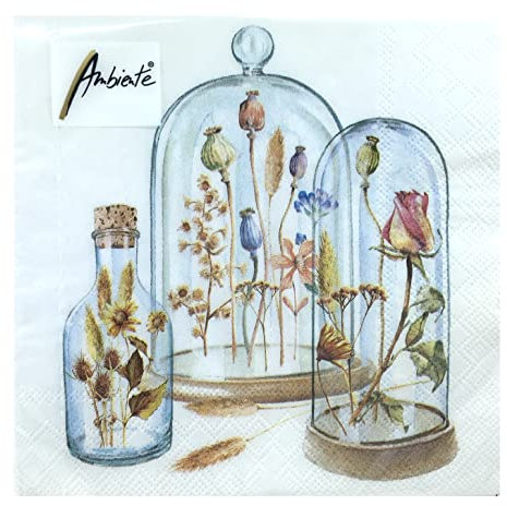 Papier Servietten Lunch Fest Party ca 33x33cm Every Day Jeden Anlass Sommer Floral Potpourri Bell Jars