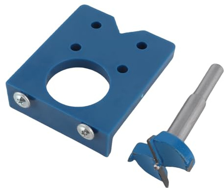35mm Hinge Jig Drill Bits Set, Concealed Hinge Jig Drill Guide Sets, Forstner Bit Positioner Hinge Hole Cutter for Kitchen Door Cabinet Cupboard