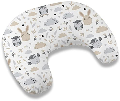 Moon klein Mond Stillkissen 110cm Stillhörnchen Schwangerschaftskissen Kopfkissen Kissen zum Stillen Nursing Pillow mit abnehmbarem und waschbarem Bezug ekmTRADE (25)