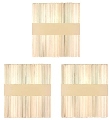 ZHIYE 150pcs Lollipop Sticks, Natural Wooden Ice Cream Sticks, Lolly Sticks Kids Craft Popsicle with Smooth Edges, 114 X 10 X 2mm