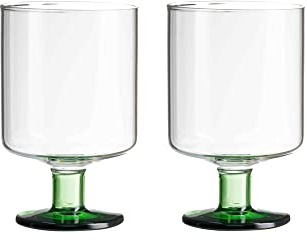 Design Letters vinglas set om 2 st. | vitvinsglas designade i Danmark | dricksglas, diskmaskiner och mikrovågsugnssäkra | borosilikatglas perfekt för drycker, vatten, vin, smoothie | 300 ml