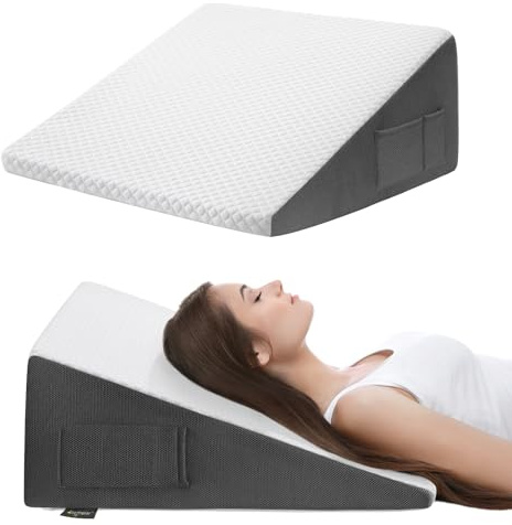 Cozymaker 30,5 cm Bettkeilkissen zum Schlafen nach Operationen, Rückenstütze, Beinerhöhung, Gerd Acid Reflux, Linderung von Nackenschmerzen, Schlafapnoe, Schnarchen, kühlender Bambus-Memory-Schaum,