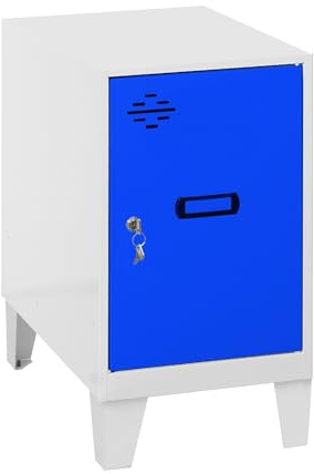 SimonRack Låsskåp, Metall, Vit/Blå, 575x300x500