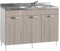 Toscohome Mobile sottolavello con 3 ante e lavello incluso colore olmo 120 cm
