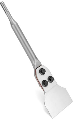 QWORK® Punte per scalpello SDS, scalpello per piastrelle, 300 x 75 mm, raschietto per pavimenti per piastrelle, adesivo per pavimenti, rimozione della superficie della parete