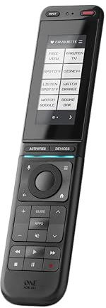 One for All URC7985 Smart Control Pro Télécommande Universelle - Écran Tactile, Contrôle Application, Infrarouge & Bluetooth, Activités & Écrans Personnalisables, Boutons rétroéclairés, Anthracite