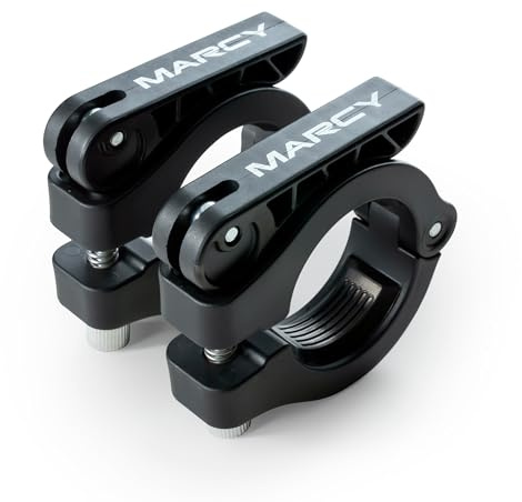 Marcy Adjustable Nylon Resin Olympic (2-inch) Barbell Lock Collar Clips with Quick Release Latch for Weight Training & Fitness Training, Black, OBC-8BK