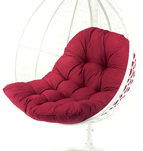 Tuxxjzm Dickes Hängekorb-Stuhlkissen, Eierstuhl-Kissen, Rattan-Hängesitzkissen für Garten, Outdoor, Indoor, vielseitige dicke Gartenstuhl-Matte, Schaukel-Hängesessel-Kissen