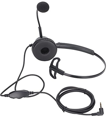 Beufee Auriculares De Teléfono Fijo H600‑2.5VA, Auriculares De Teléfono De 2,5 Mm con Micrófono Reducción De Ruido Auriculares De Teléfono De Oficina Inalámbricos