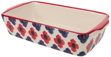Alipis Pirofila in Ceramica Teglia per Lasagne Pirofila Decorativa Teglia Rettangolare Pirofile con Doppio Manico per Cucinare 20X10 Cm