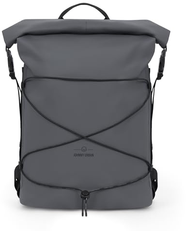 Johnny Urban Dry Bag Wasserdicht Grau - Myles - Wasserdichte Tasche 20L - Seesack Rolltop Rucksack für SUP, Outdoor, Strand, Kanu - Wasserfester Packsack