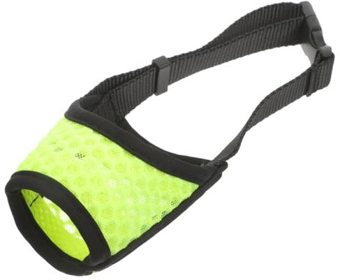 BESPORTBLE Hundemaulkorb Aus Polyester Für Hunde Beiß- Und Bellmaske Verstellbare Mundabdeckung Zum Spazierengehen Mit Welpen Fluoreszierendes Grün M