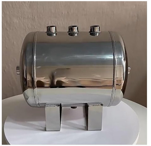 YLLFFLL Spare Air Compressor Tank 304 Stainless Steel Auxiliary Air Tanks with Fittings, Portable Multiport Emergency Air Storage Vessel, 1 3 5 Pack Large Small Pressure Tanks(5 pcs,13.2Gal/50L)