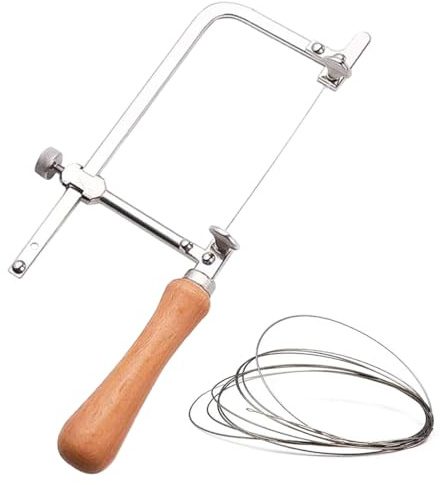 1PC Coping Saw Steel Frame with 1mm-3M diamond wire saw, used as a multifunctional manual tool for cutting marble, wood, jade and ceramics, glass (Copping Saw+Wire 1mm)