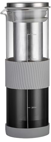 GAOFESA Elegante jarra de café de vidrio borosilicato para preparar en frío, práctica máquina de café con extracción de sabor