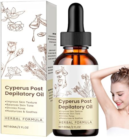Premium Cyperus Rotundus Oil – Hair Removal Solution, Anti-Hair Growth, Hydrating & Smooth Skin, Shrink Pores, Reduces Unwanted Hair Growth After Shave, Essential Oil for All Skin Types, 60ml