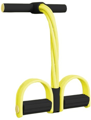 WJnflQN Tendeur de fitness - Pédale de tension à 4 tubes avec poignées pour sit-up - Bande de traction élastique - Appareil de fitness pour l'entraînement à la maison - Pour jambes, poitrine, ventre