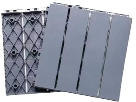 Pavimento in finto legno for esterni, in plastica, for terrazza, balcone, bagno, giardino, cortile, mosaico ecologico 30x30cm Per la pavimentazione esterna(3Pcs Gray)