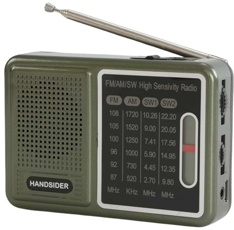 Radio 3 bandes avec batterie rechargeable, radio transistor FM AM SW portable (version à ondes courtes complètes)