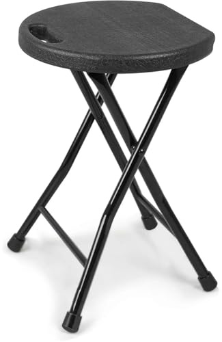 Lidzopas Klapphocker Tragbarer Falthocker Sitzhocker Klappbar Klappstuhl 270 Kg Tragkraft Faltbarer Hocker Mit rutschfeste Füße Für Küche, Garten Und Außenbereich