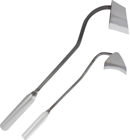 ARTIBETTER 2 pezzi Zappette Manuali in Acciaio per Diserbo e Scavo Utensili Leggeri e Portatili per Giardinaggio per Rimuovere Erbacce e Lavorare Terreno in Orto e Giardino