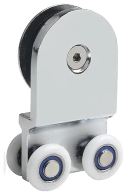 Rulli per porte scorrevoli per doccia 1 pz. Puleggia for porta scorrevole in vetro, for doccia, con rullo a trazione e gancio, pezzo di sospensione, ruota congiunta(A)