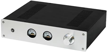 Toplionace Chasis 3207 de Aluminio Completo con Vúmetros Carcasa para Amplificador, Preamplificador, DAC y Amplificador de Auriculares.