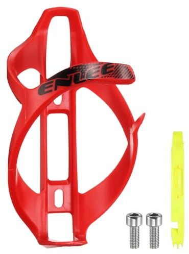 QUARKZMAN Porte-Bidon De Vélo Léger Universnel Support De Bouteille De Cyclisme avec Démonte-Pneu pour VTT Route Gravel Rouge/Jaune