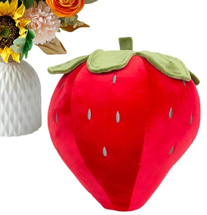 Genérico Muñeca Fresa | Cojines Rellenos de 30 cm - Juguetes Peluche Realistas | para Decoración De Dormitorio Y Sofá Infantil, Regalo De Cumpleaños Y Pascua, Detalle para Fiestas Y Reyes