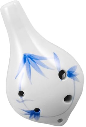 Keramik-Okarina-Instrumente, Ocarina Keramik Sechs-Loch Mini Portable for Anfänger und Profis 9,5 x, 4 cm