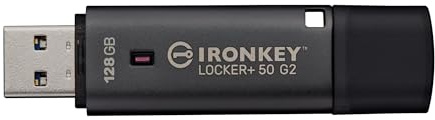 Kingston Technology Ironkey Locker Plus 50 G2, Fips 197, AeS-256 (128 GB Ironkey Locker Plus 50 G2)
