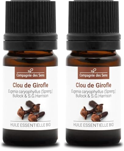 CHIODI DI GAROFANO BIO - 5mL - Olio Essenziale di Qualità Premium - 100% Puro, Naturale, Garantito ChromaCert® - Chemiotipizzato & Integrale (Confezione da 2)