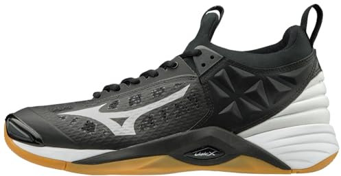 Mizuno Damen Wave Momentum Hallenturnschuh, Schwarz/silberfarben, 45 EU