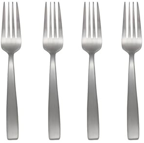 Oneida Everdine Everyday Flatware Dinner Forks, Set of 4, 18/0 Stainless Steel, Silverware Set