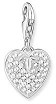 THOMAS SABO Damen Charm-Anhänger Herz weiße Steine Charm Club 925 Sterlingsilber 1864-051-14