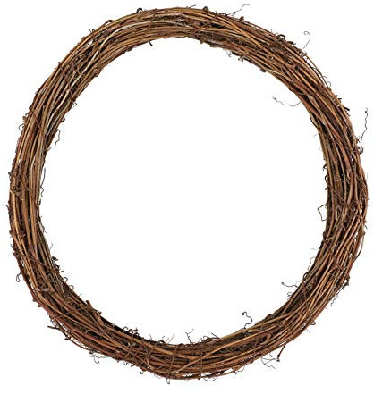 EXCEART Nativity Crafts 30CM Natural Grapevine Wreath Rings Rattan Vine Branch Wreath Hoop Natural Grapevine Wreaths Vine Branch Wreath Garland for DIY Crafts Decors Twig Wreath
