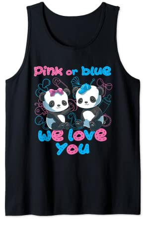 Ours panda rose ou bleu avec inscription « We Love You » Débardeur