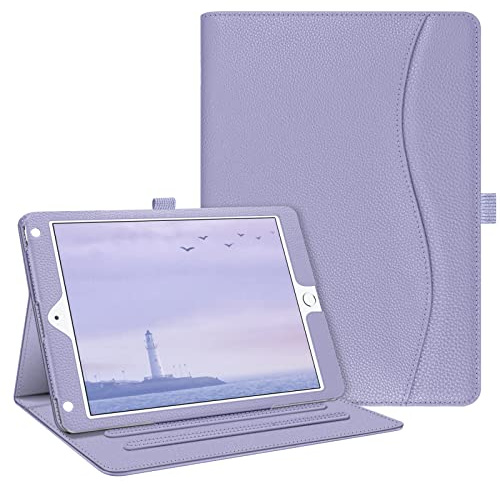 Fintie Schutzhülle für iPad 9.7 2018 2017,iPad Air 2,iPad Air 1 – [Eckenschutz] Multi-Winkel-Betrachtungs-Folio-Hülle mit Tasche, automatischer Wake/Sleep-/Schlafmodus für iPad 6.,5. Generation, lila