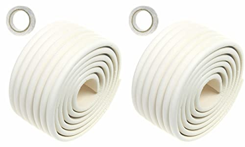 HIMRY Universal Sicherungspuffer 4m x 80mm, weicher Stoßschutz Baby und Kinder Sicherheits, Schwamm Kissen Kindersicher, Soft-Schutz Anti-Kollisions-Stoßstange, 2x2m, Off-Weiß KXD7002-2X Off-White