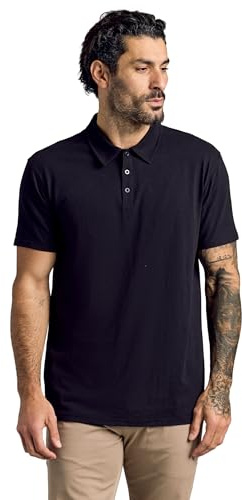 True Classic Mens Novelty Polo Shirts – Classic, Black, XL