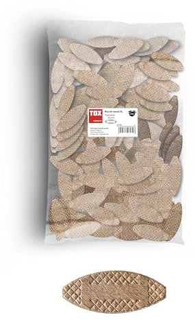 TOX Flachdübel Biscuit wood XL P0 aus Buchenholz für stabile Befestigungen von Bauteilen aus Holz, Größe P0, 250 Stück, 015600201